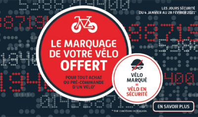 Opération marquage vélo offert chez Mondovélo Chambéry Epagny et Seynod