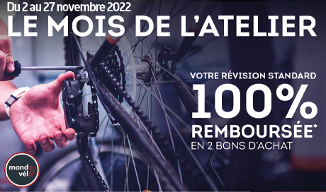 votre revision velo 100% remboursee dans votre magasin et atelier vélo Mondovelo Chambéry, Annecy ou Grenoble