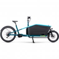 Vélo électrique cargo Cube Bikes Cargo Sport Hybrid 500 Blue'n'Lime chez Mondovélo Chambéry Annecy Grenoble Rumilly