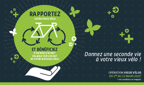 rapportez votre vieux vélo chez Mondovélo Chambéry mondovelo epagny ou mondovelo seynod et bénéficiez d'un bon d'achat 