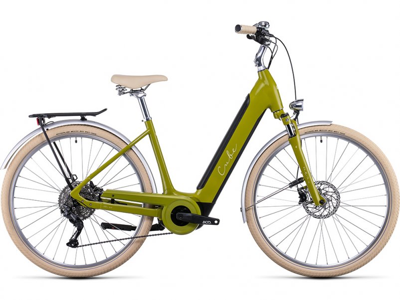 VAE urbain Cube Bikes Ella Ride Hybrid 500 U 2022 Avocado'n'Cream chez Mondovélo Chambéry Annecy Grenoble Rumilly