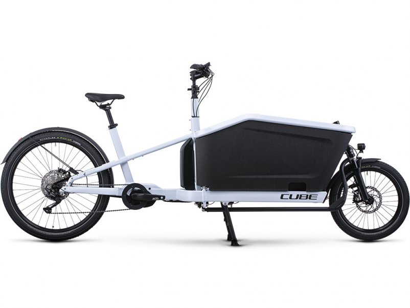 Vélo électrique cargo Cube Bikes Cargo Sport Dual Hybrid 1000 Flashwhite'n'Black chez Mondovélo Chambéry Annecy Grenoble Rumilly